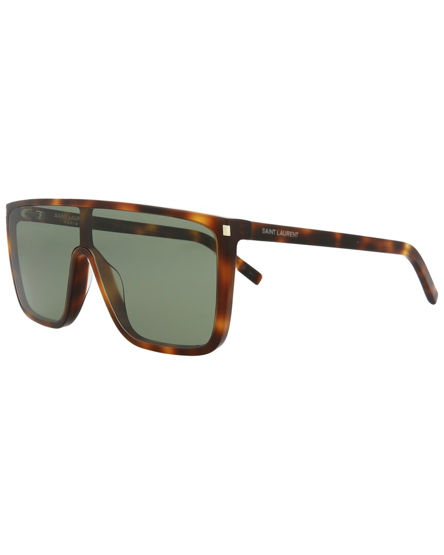 Shop Saint Laurent Women's Sl364maska 99mm Sunglasses In Brown
