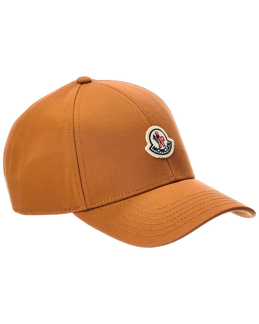 Moncler Casquette En Gabardine De Coton In Brown