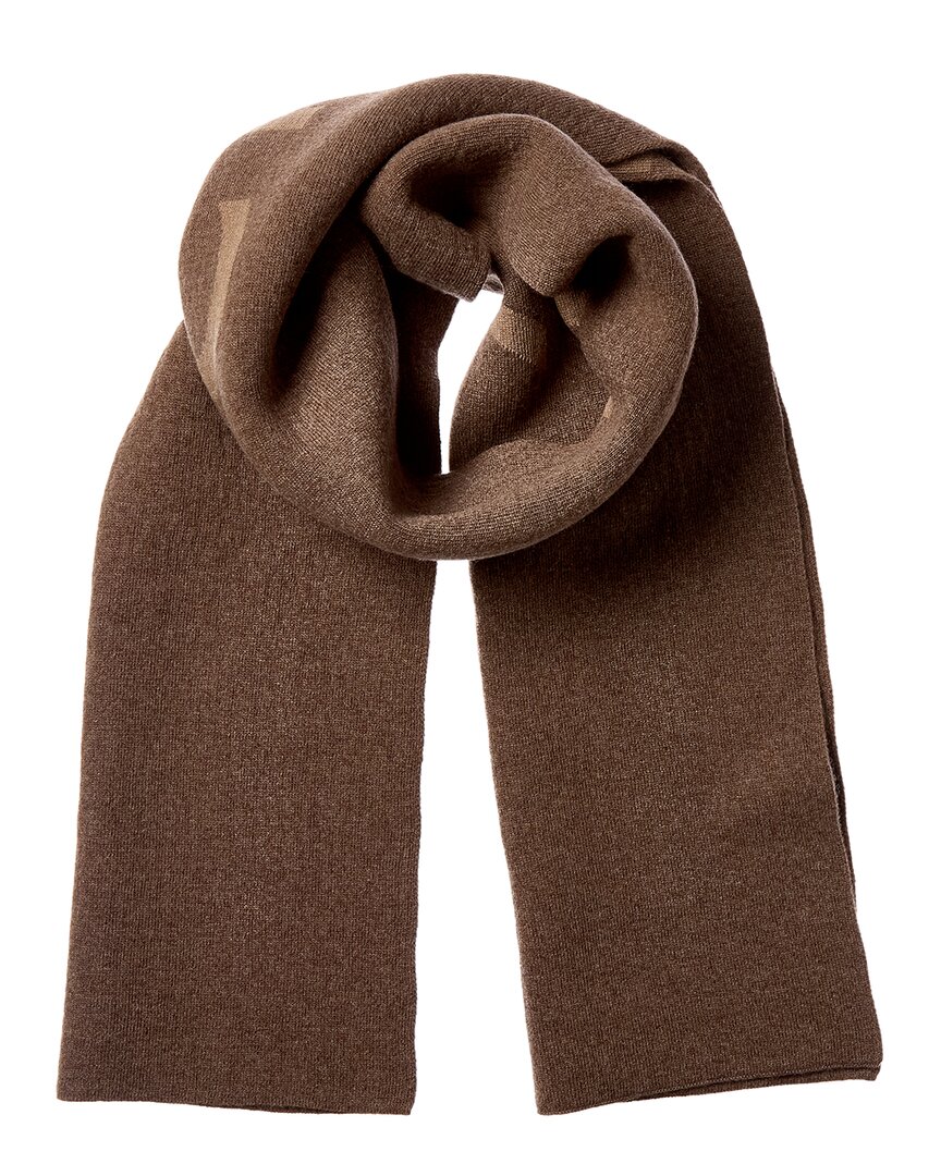 Givenchy Double Face Wool & Cashmere-blend Scarf In Brown
