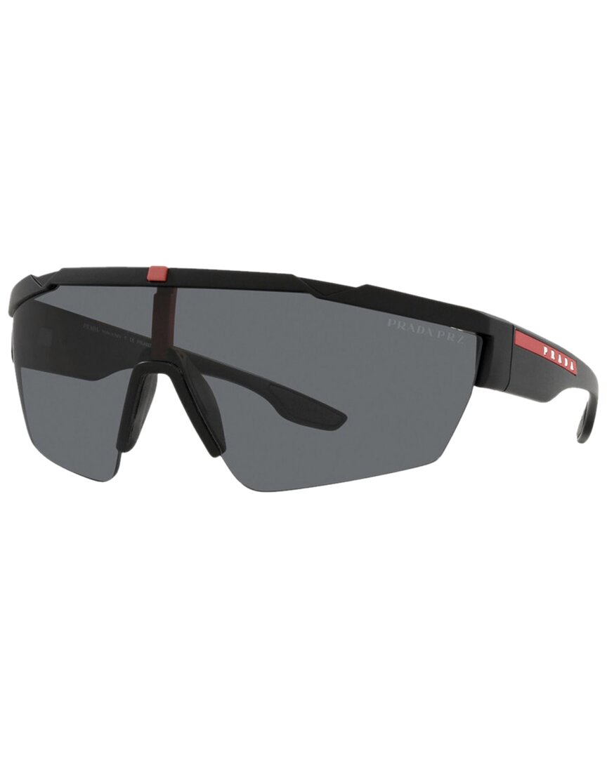 Shop Prada Men's Ps03xs 44mm Polarized Sunglasses In Black