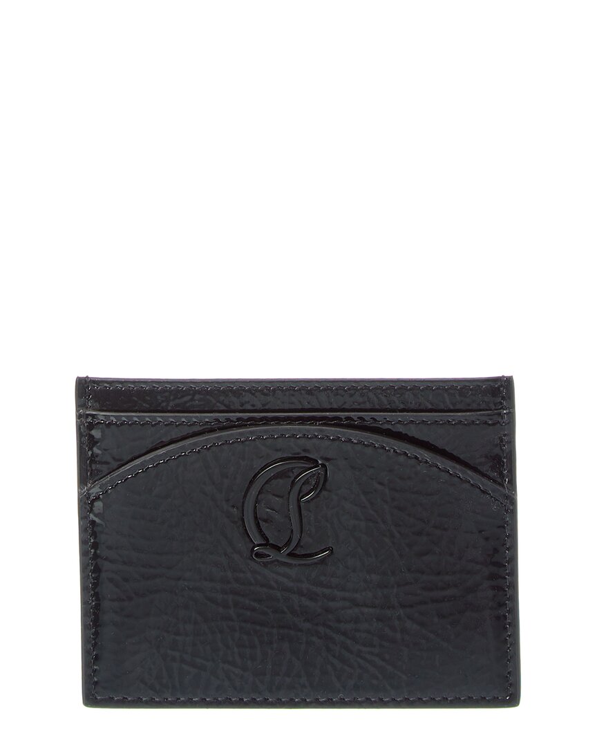 Christian Louboutin Loubi54 Patent Card Case In Black