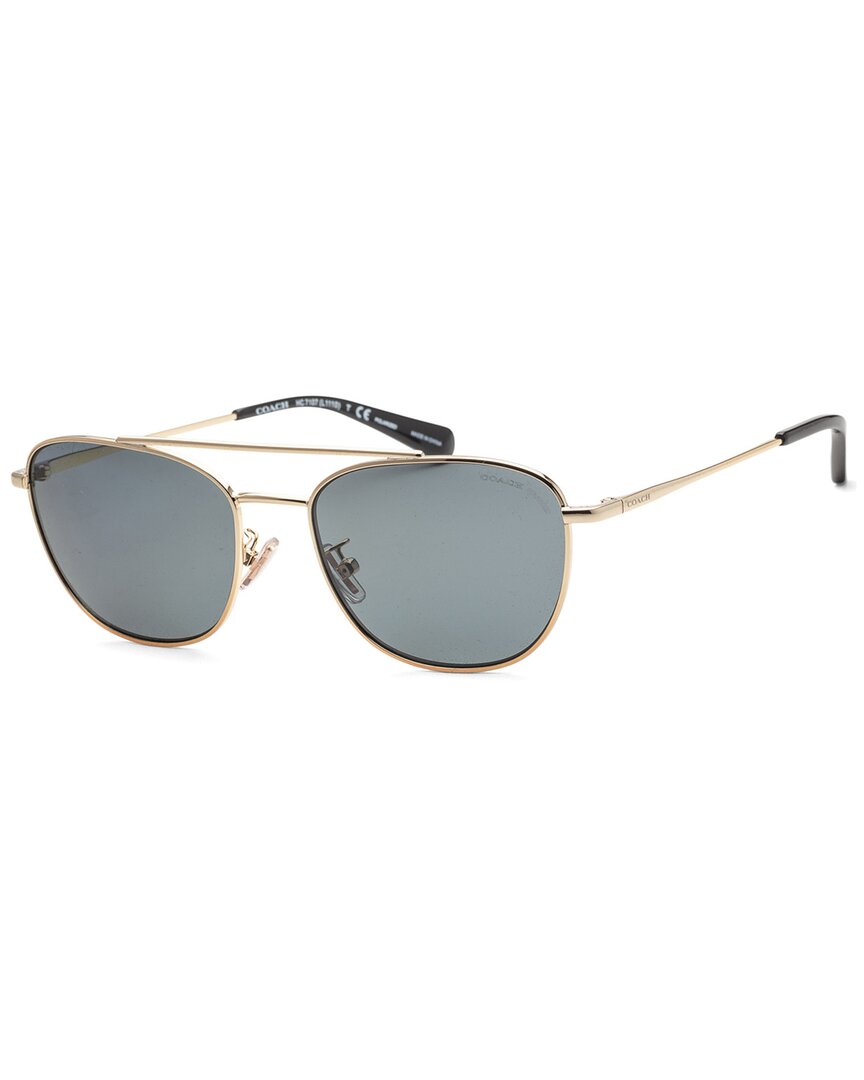 Coach Women's Hc7107 55mm Polarized Sunglasses In Gold