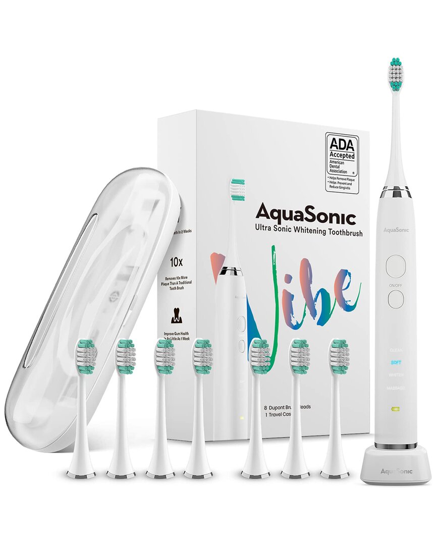 Aquasonic Vibe Ultrasonic Whitening Toothbrush Set