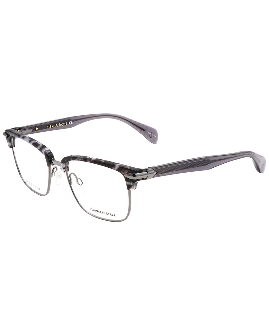 Rag & Bone Men's Rnb7038 51mm Optical Frames In Black