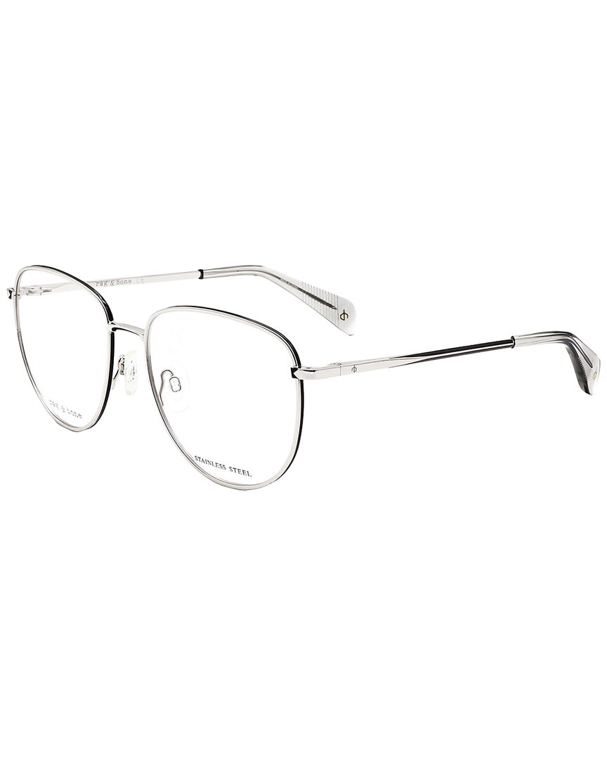 Rag & Bone Unisex Rnb7017 56mm Optical Frames In Silver