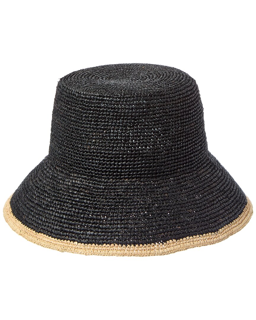 Vince Banded Straw Hat In Black