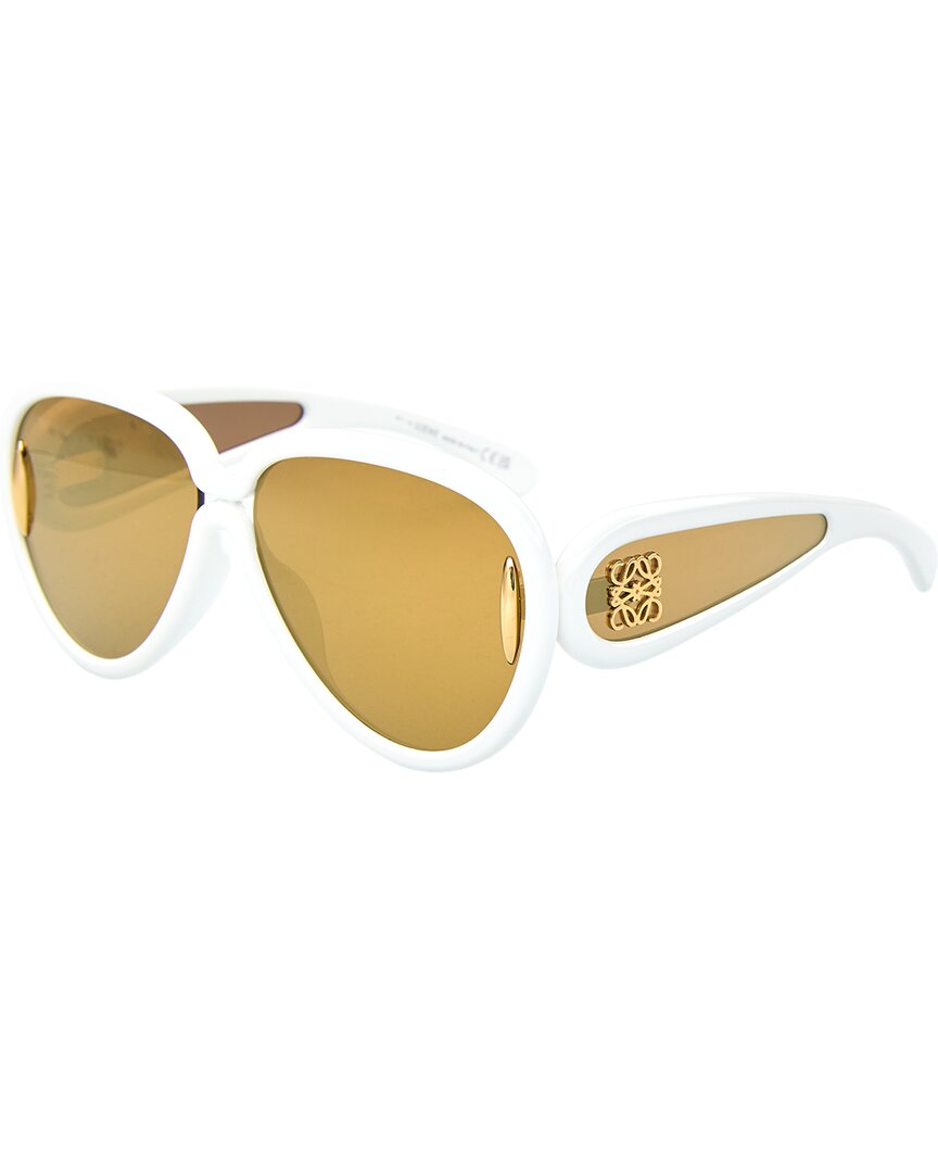 Loewe Unisex Lw40132i 65mm Sunglasses In White