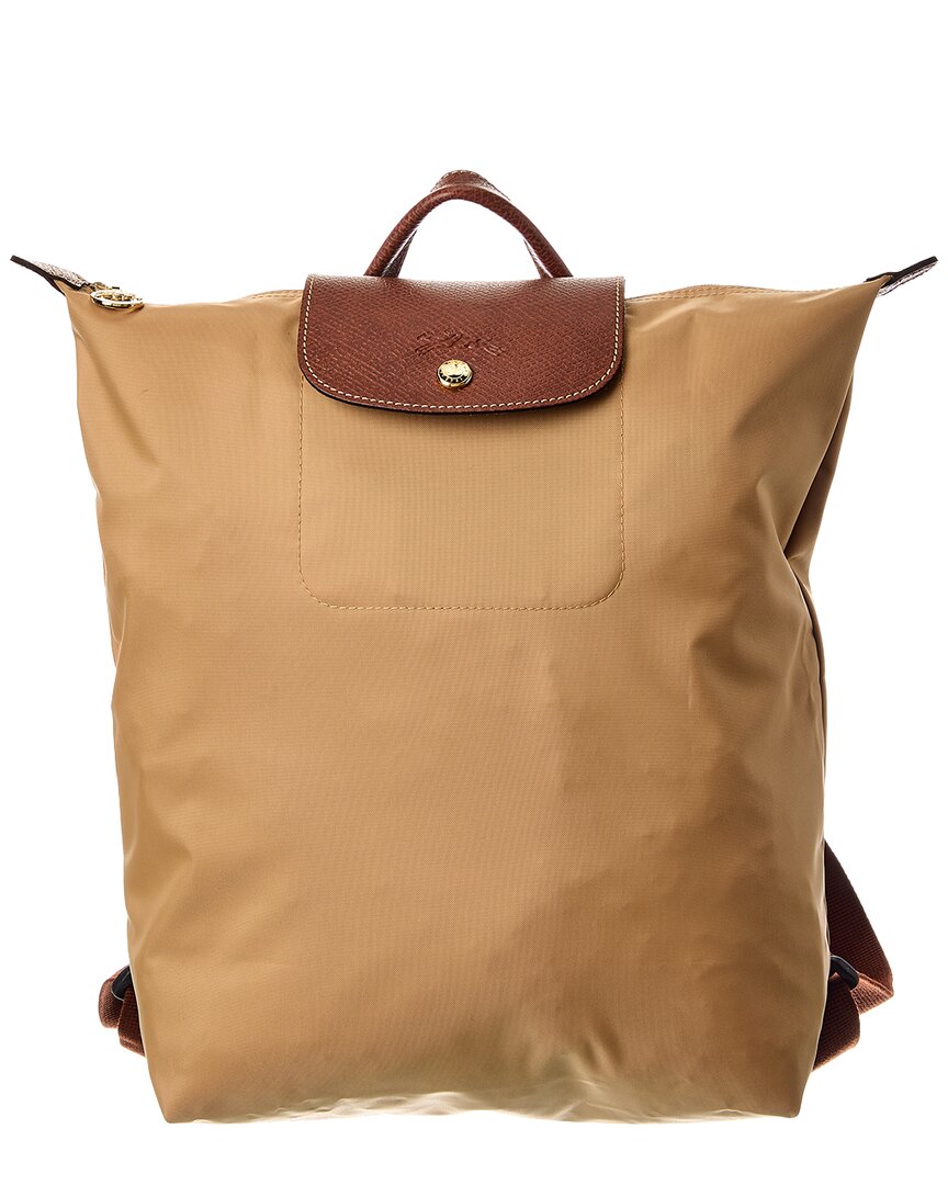 Longchamp Le Pliage Nylon & Leather Backpack In Yellow