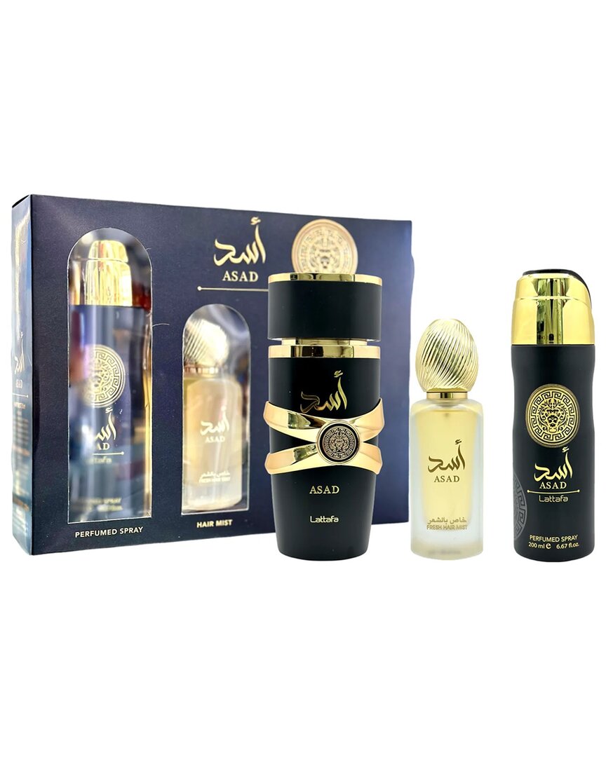 Lattafa Men's Asad 3pc Set