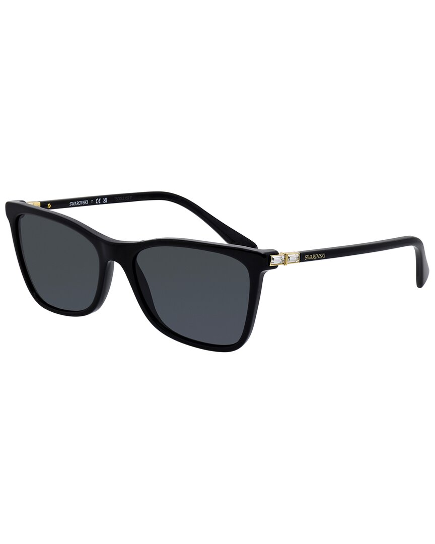 Swarovski Women's Black/Dark/Grey Sk6004 55Mm Sunglasses