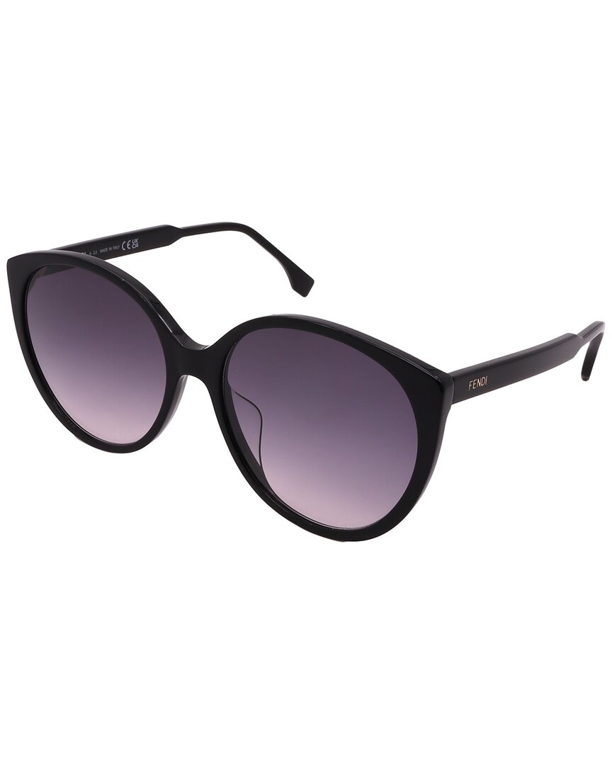 Shop Fendi Women's Fe40029u 59mm Sunglasses In Black