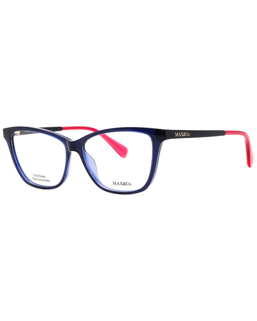 Max & Co By Maxmara Max & Co By Max Mara Women's Mo5038 56mm Optical Frames In Blue