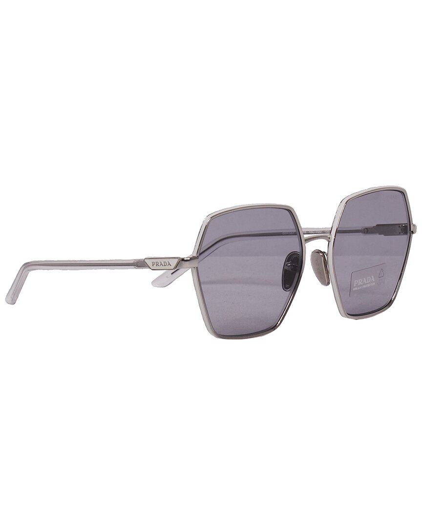 Prada Women's Sunglasses, 58 In Silver-tone
