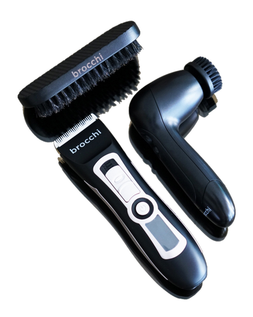 Sebastian Brocchi Brocchi 5pc Digital Electric Grooming Trimming Tool Kit For Men & Deep Cleansing Facial Brush System