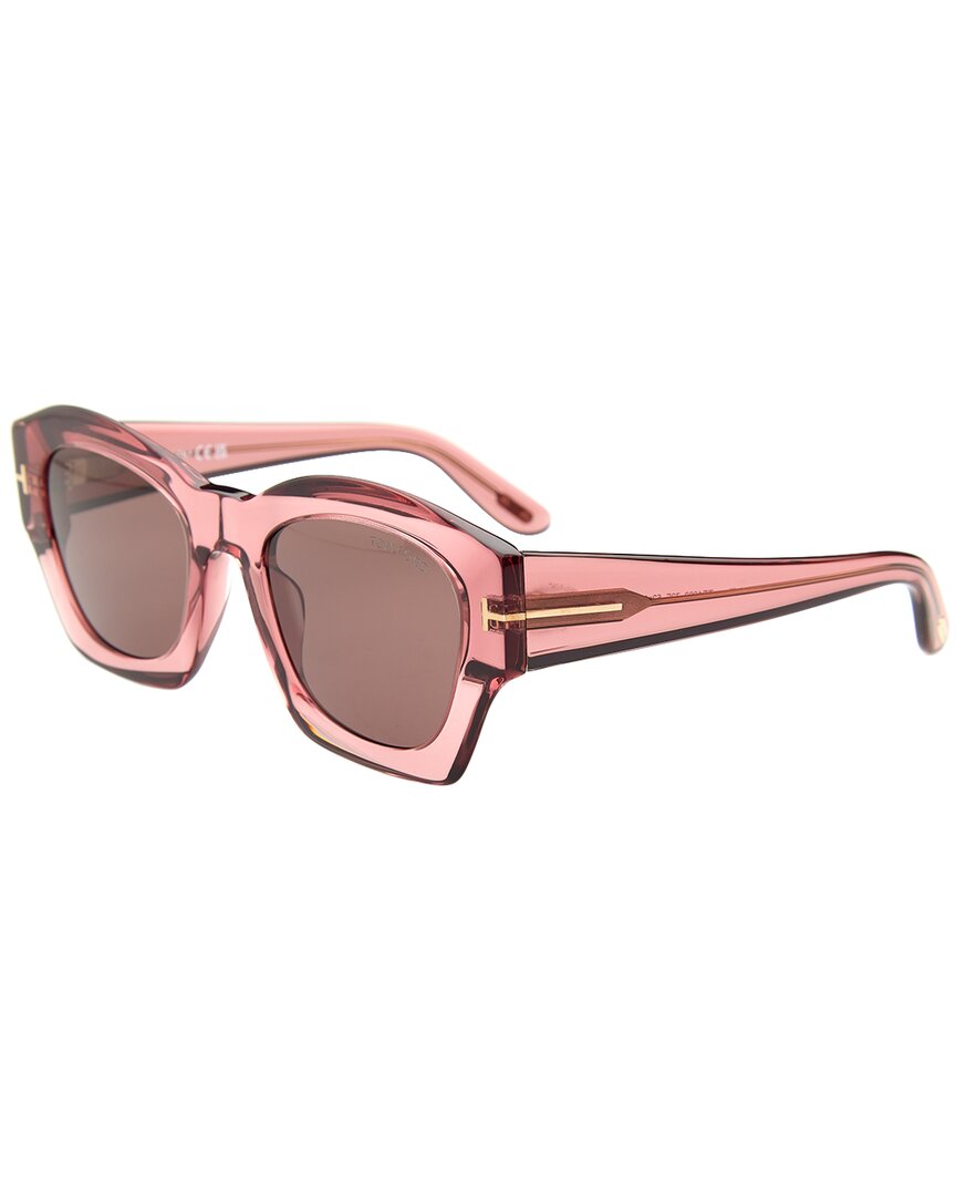 Tom Ford Guilliana Acetate Geometric Sunglasses In Pink