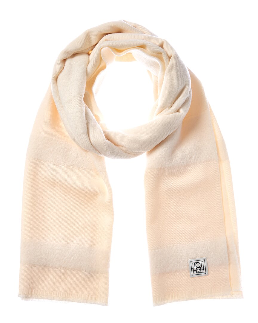 Toteme Women's White Monogram Wool And Alpaca-Blend Scarf - Mytheresa - Image 4