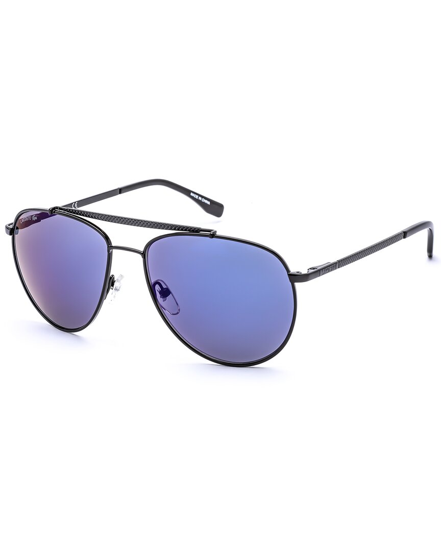 Shop Lacoste Men's L177s 001 57mm Sunglasses In Black