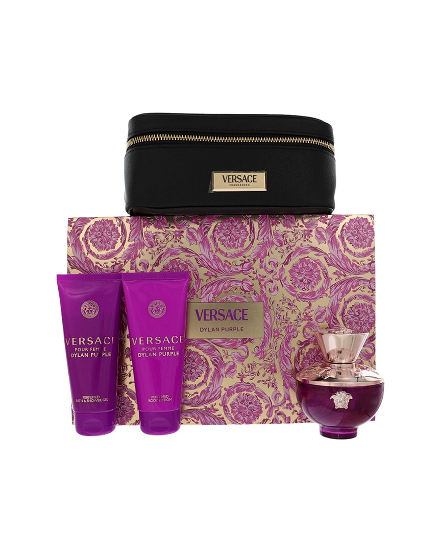 Versace Women's 4pc Dylan Purple Edp Spray