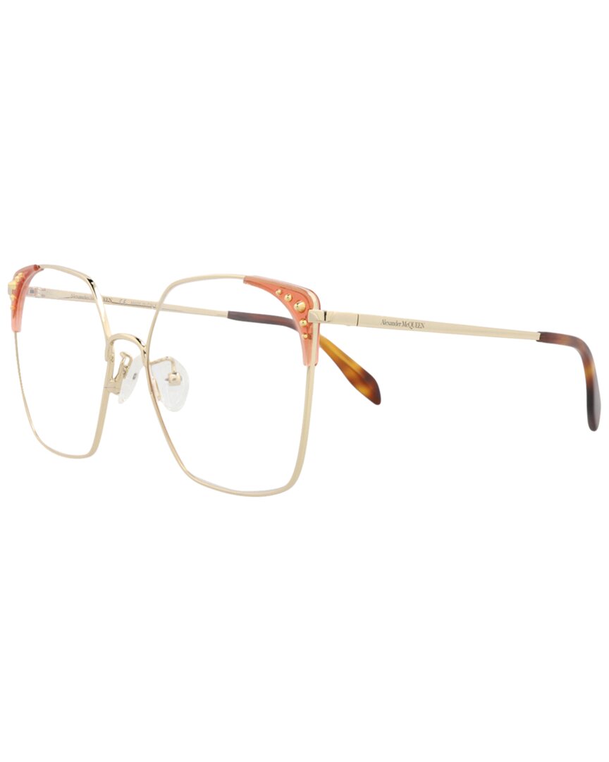 Alexander Mcqueen Women's 56mm Optical Frames In Gold