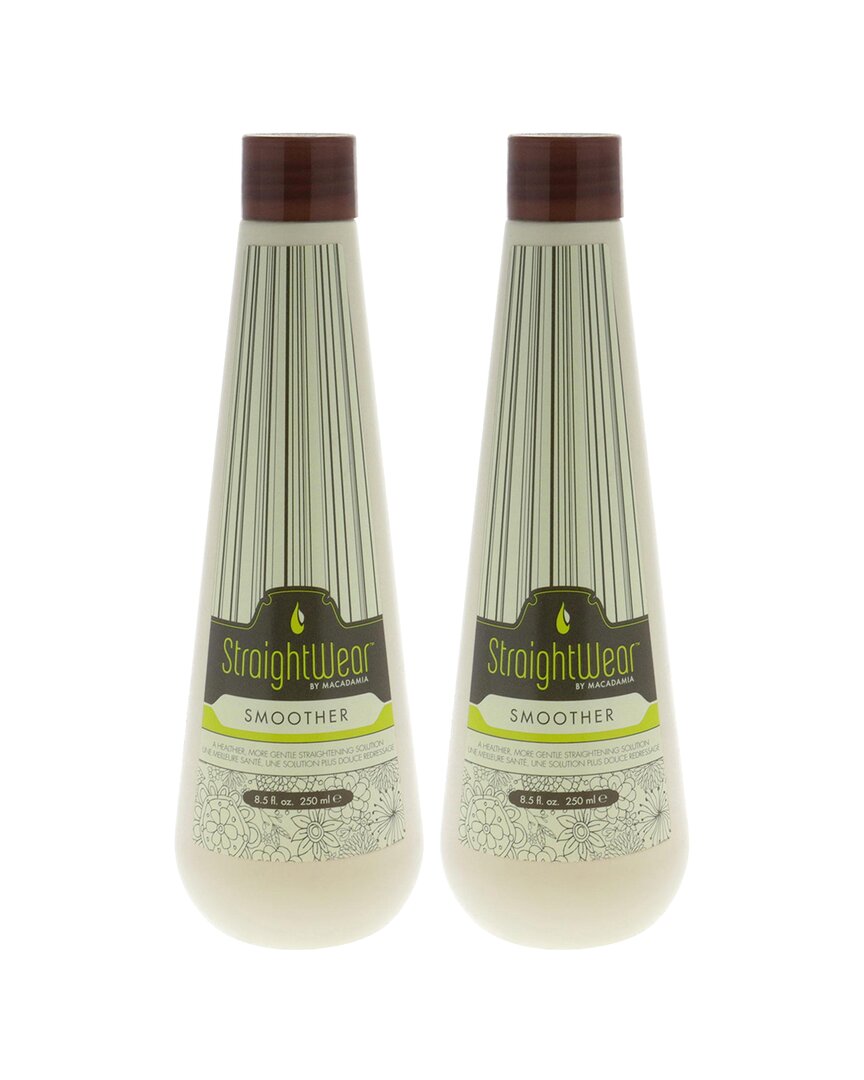 Macadamia Oil Unisex 8.5oz Straightwear Smoother Straightening Solution In White
