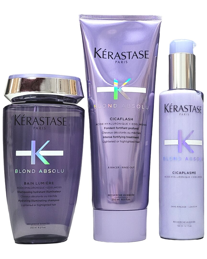 Kerastase Kérastase Unisex Blond Absolu Bain Lumiere Shampoo Trio In White