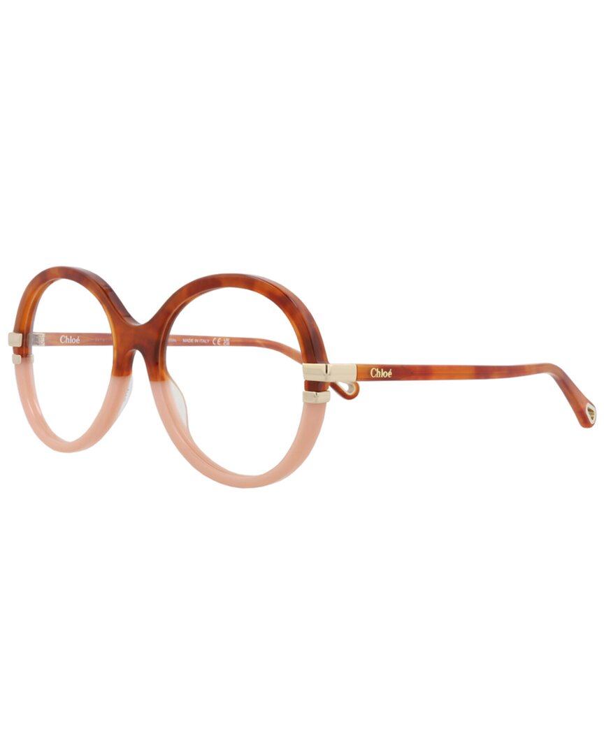Chloé 54mm Round Optical Glasses In Brown
