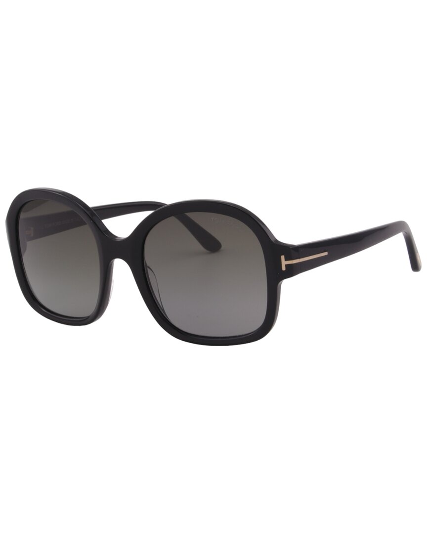 Tom Ford Hanley 57mm Gradient Butterfly Sunglasses In Black