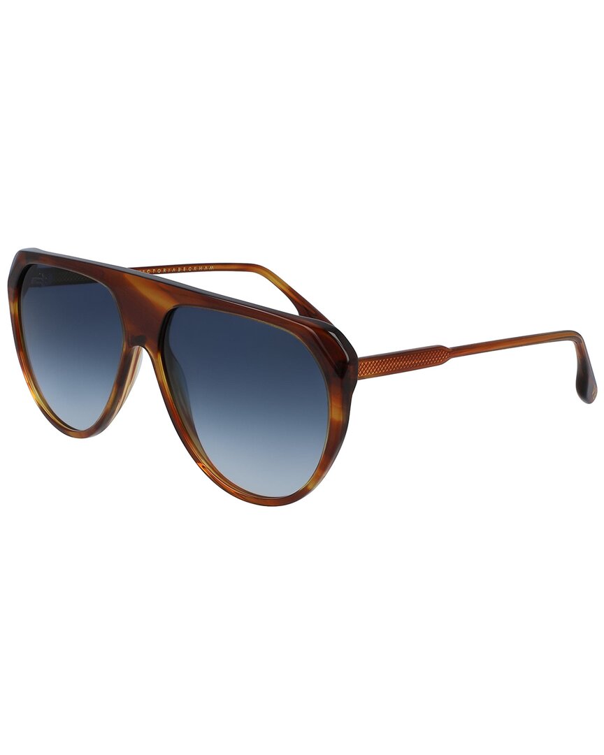 Victoria Beckham Women's Guilloche 62mm Sunglasses In Brown