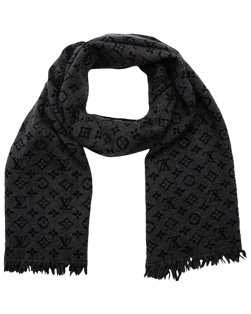 Pre-owned Hermes Louis Vuitton Wool Monogram Classic Scarf (authentic Pre-loved)