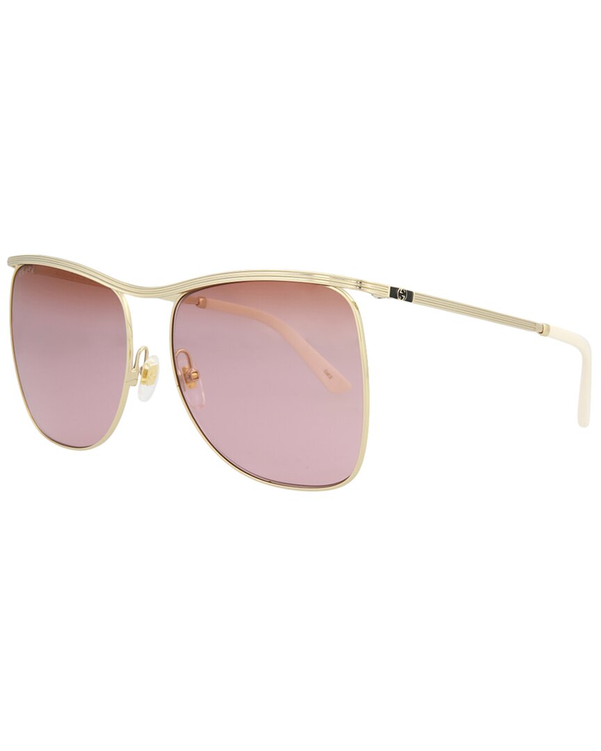 Gucci Women's Gg0820s 63mm Sunglasses In Gold