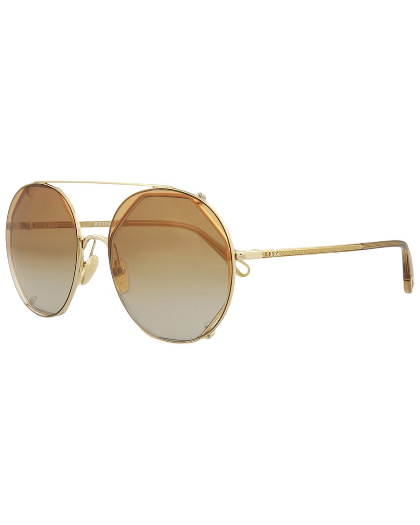 Chloé Ch0041s Gold Female Sunglasses In Gold