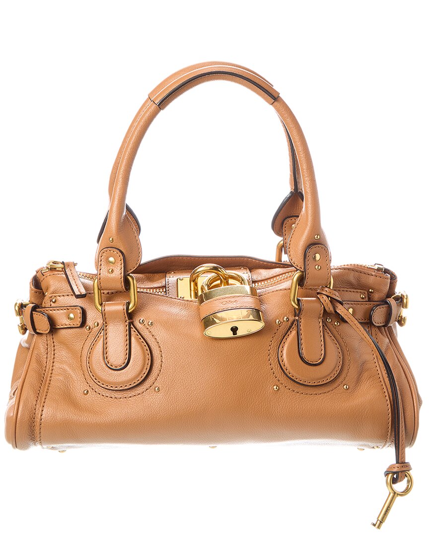 Chloé Brown/Gold Paddington Leather Satchel