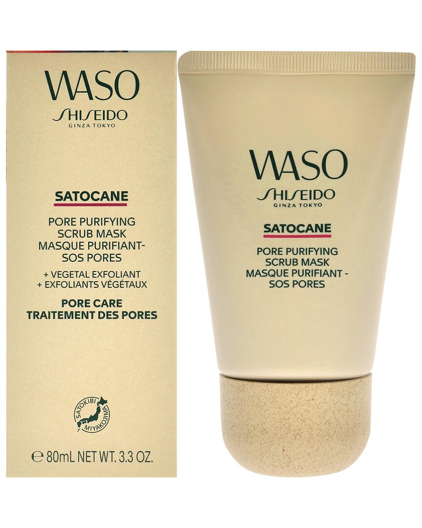 Shiseido 3.3oz Waso Satocane Pore Purifying Scrub Mask In White