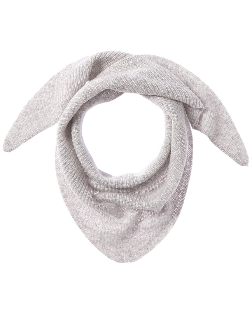Phenix Rib Knit Cashmere Neckerchief In Grey