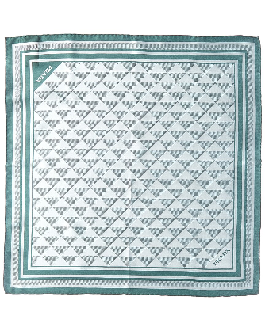 Prada Twill Silk Scarf In Multi