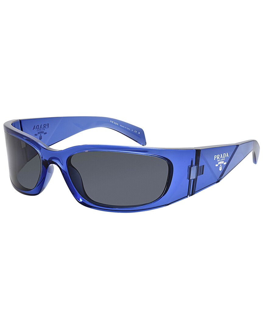 Prada Men's Dark/Grey Pra19s 60 60Mm Sunglasses