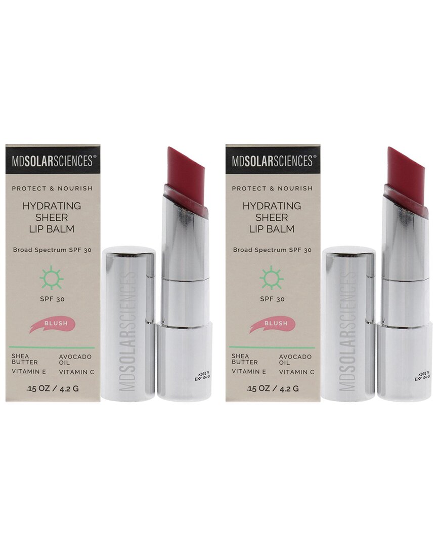 Md Solar Sciences 0.15oz Hydrating Sheer Lip Balm Spf 30 - Blush - Pack Of 2