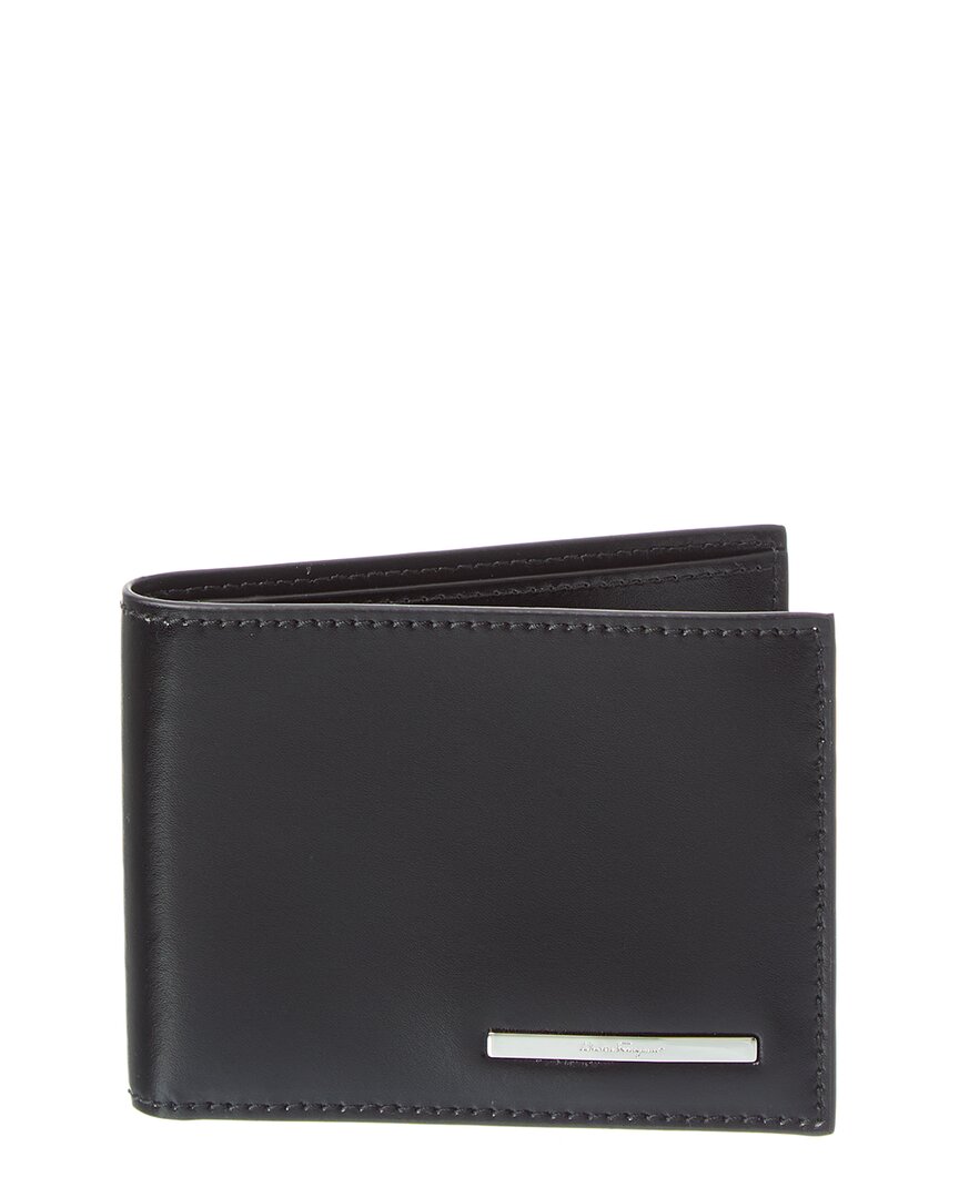 Ferragamo Leather Bifold Wallet In Black