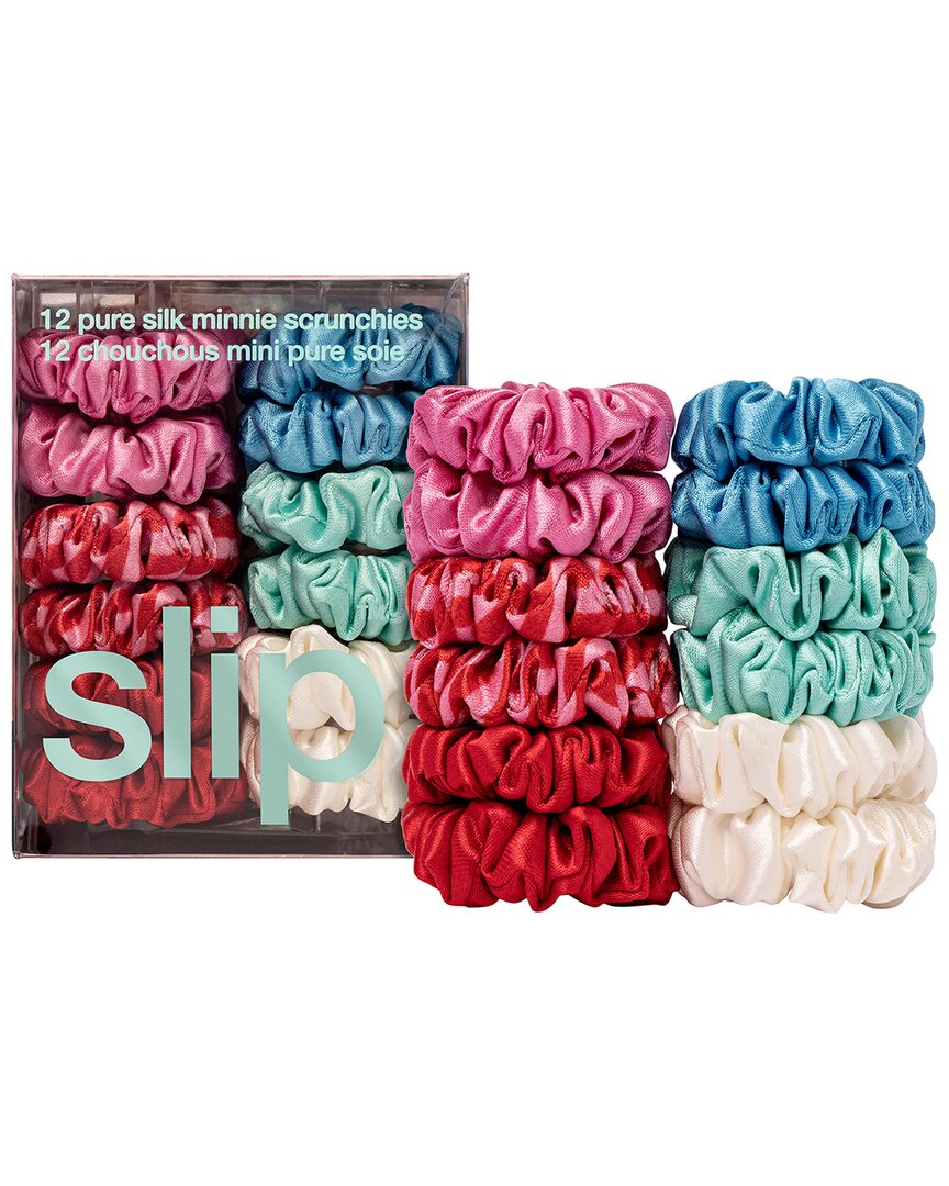 Slip  Pure Silk Set Of 12 Minnie Scrunchies - Sundown Women's