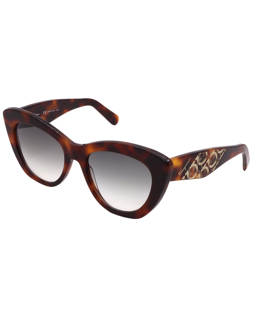 Shop Ferragamo Women's Sf1022/s 53mm Sunglasses In Brown