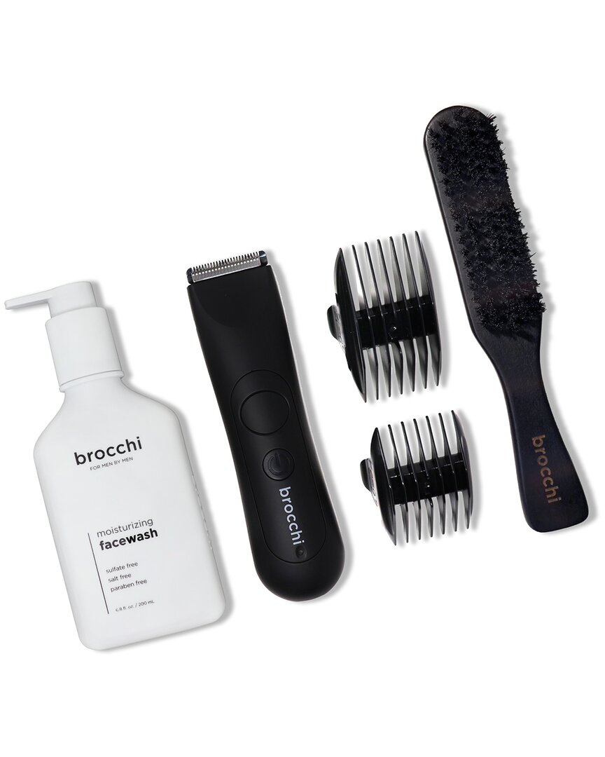 Sebastian Brocchi Brocchi Waterproof Usb Trimmer, Polishing Brush & Moisturizing Face Wash Bundle