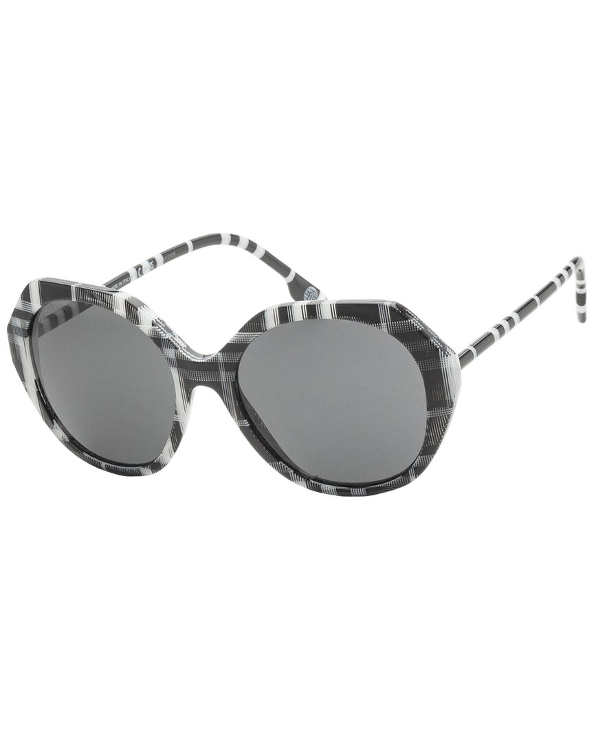 Shop Burberry Women's Be4375 55mm Sunglasses In Black