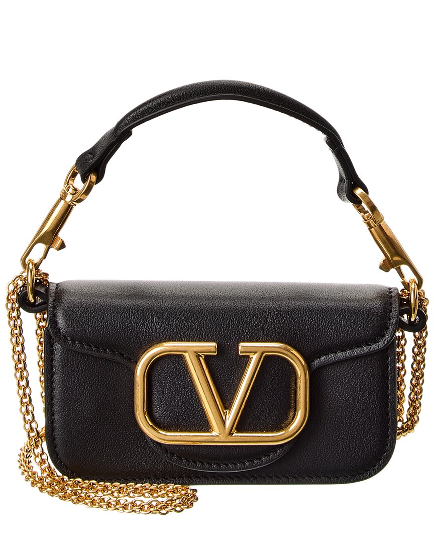 Loco Micro Leather Shoulder Bag in White - Valentino Garavani