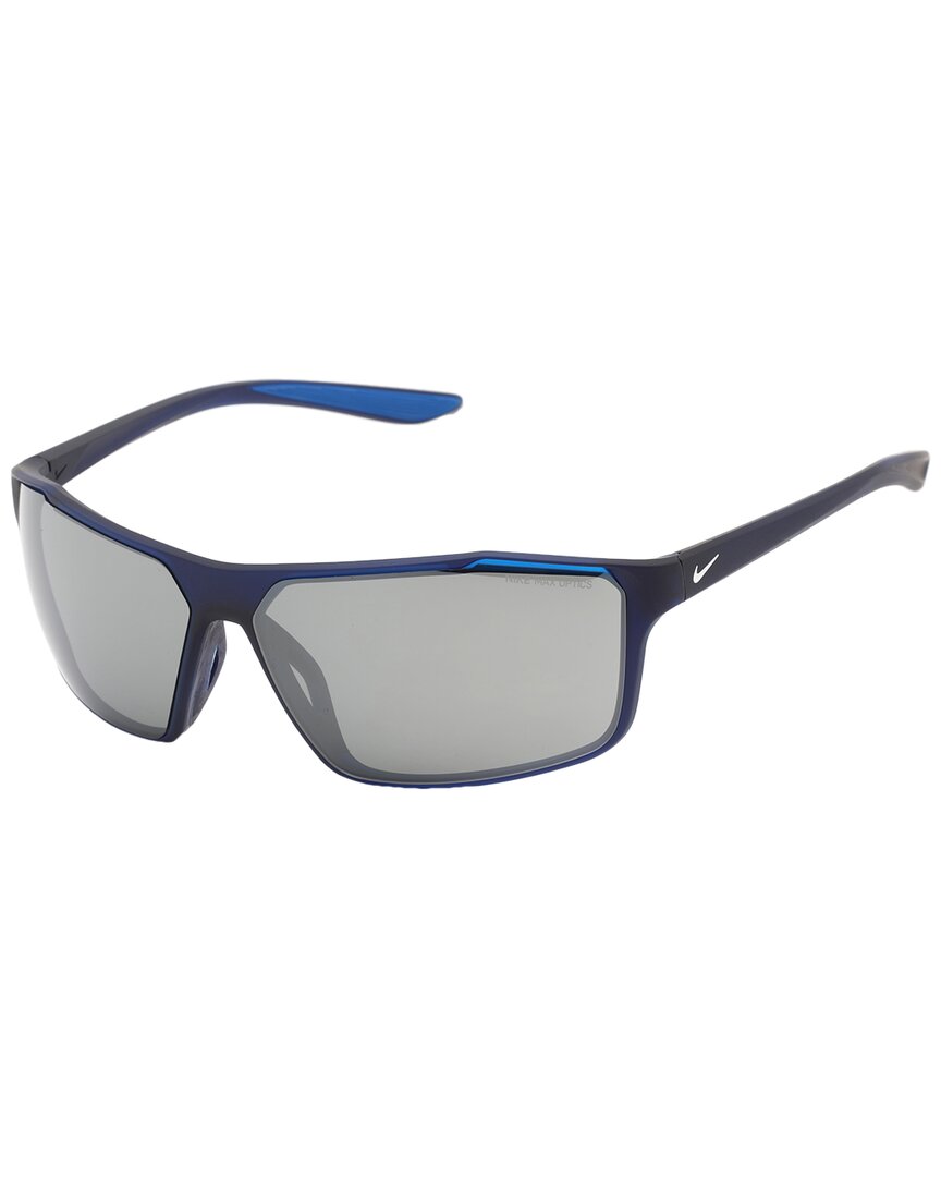 Nike Men's Windstorm Cw4674 65mm Sunglasses In Blue