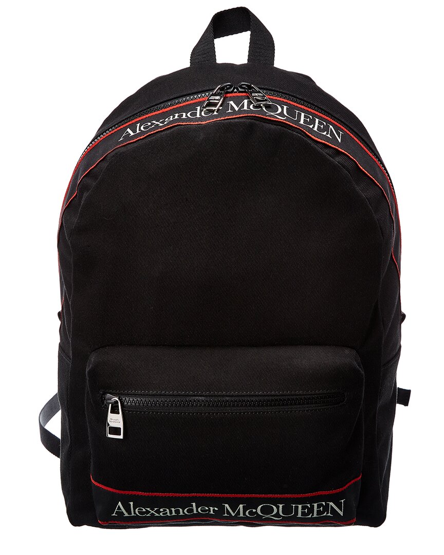 Alexander Mcqueen Metropolitan Selvedge Canvas Backpack In Black