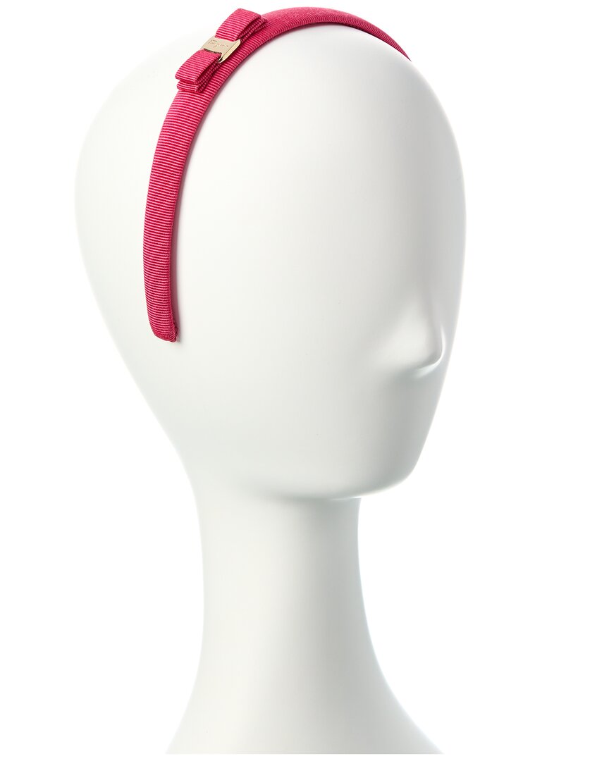Ferragamo 2cm Vara Bow Headband In Pink