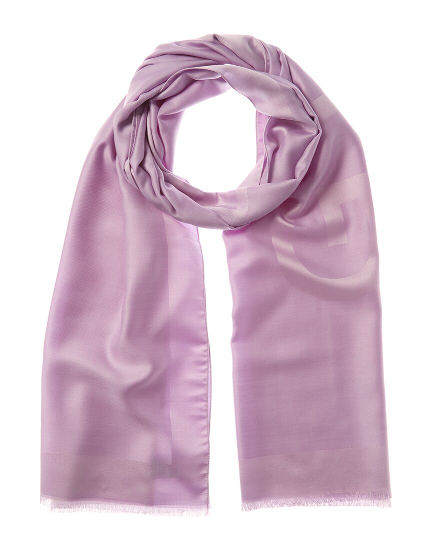 Givenchy 4g Logo Silk Scarf In Pink