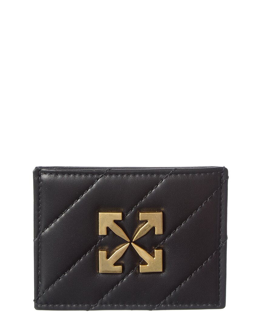 Off-white ™ Jackhammer Leather Card Case In Black