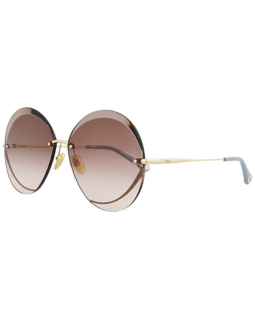 Chloé Women's Ch0063s 64mm Sunglasses In Gold