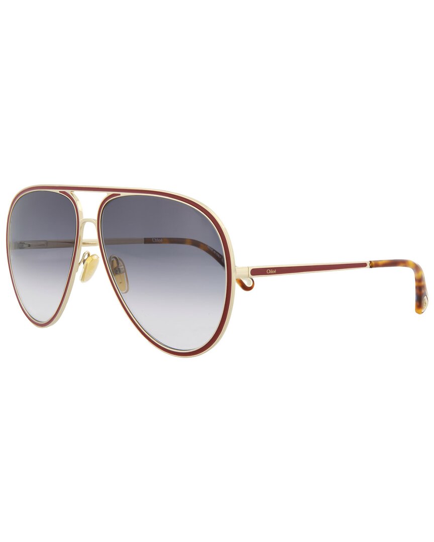 Chloé Women's Ch0099s 63mm Sunglasses In Gold